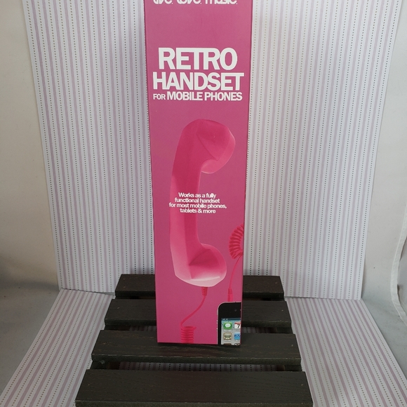 NIB pink retro handset plug into audio jack - Picture 5 of 5